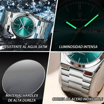 Poedagar 930 - Elegante, Resistente al Agua y Brillo nocturno.